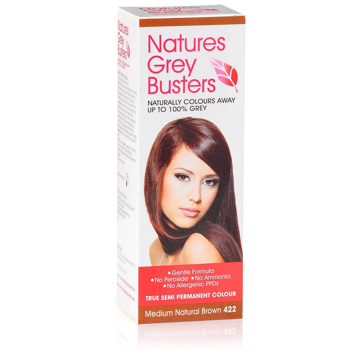 Natures Grey Busters PPD FREE Hair Dye - Medium Brown Hair Dye | No Ammonia | No Peroxides | The Natural, Safe Way To Colour Away Your Grey! (Semi Permanent Colour) 70ml