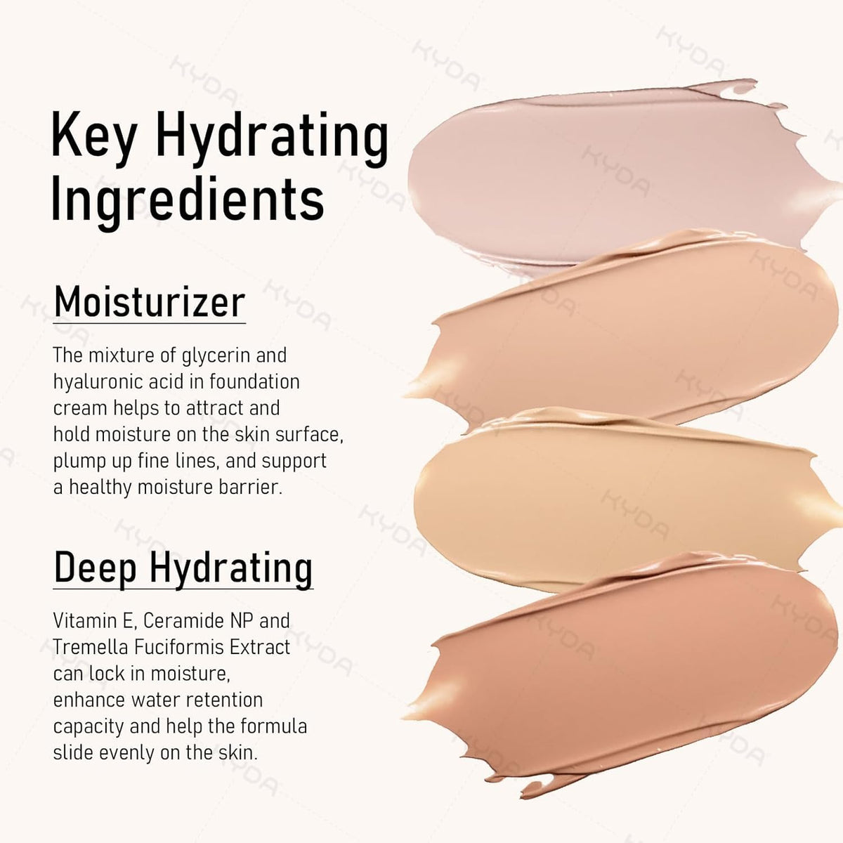Ownest KYDA Mushroom Head Air Cushion BB Cream, Concealer Lasting Nude Makeup Moisturizing Brightening Pigment CC Liquid Foundation, Even Skin Tone Makeup Base BB Cream -(Natural)