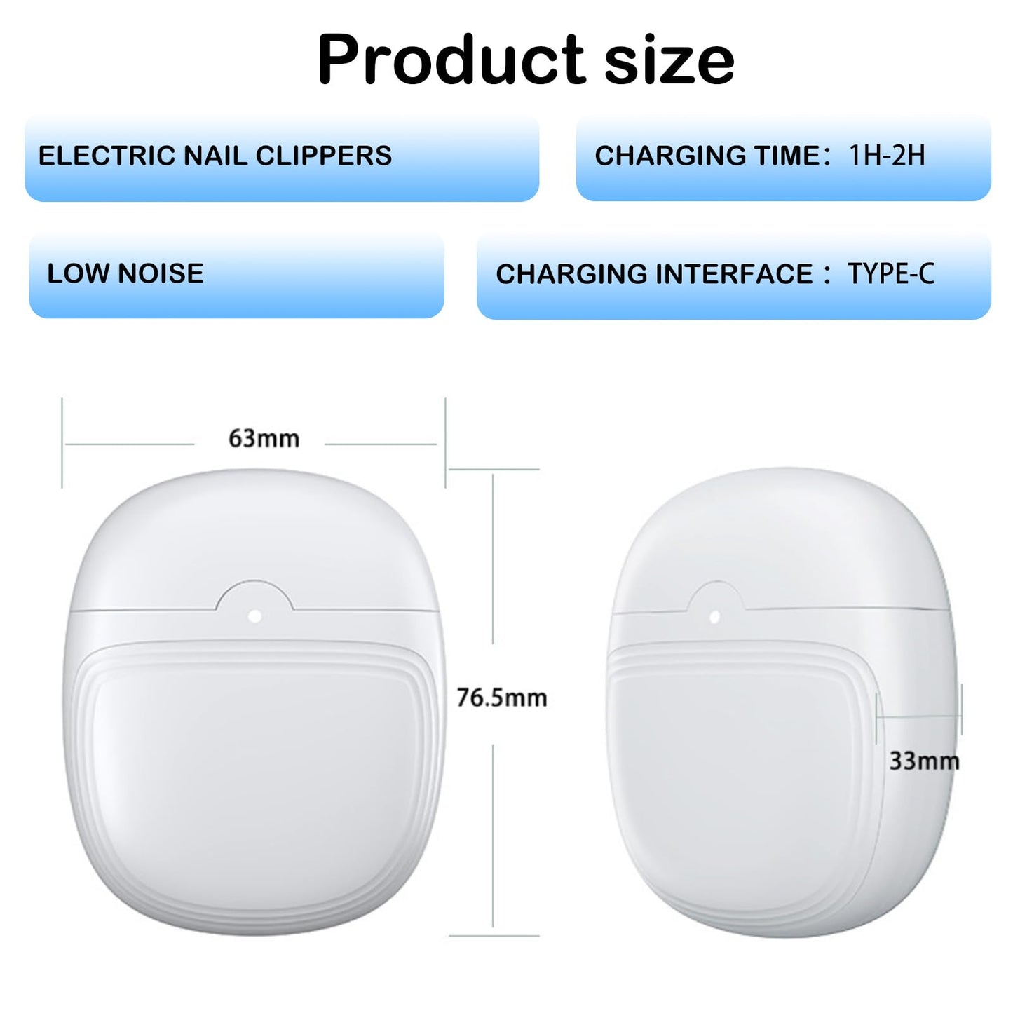Leogony Electric Nail Clippers, Automatic Nail Cutter for Adults with Led Light