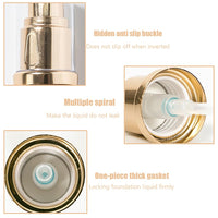 JiuRuLia 4 Packs Foundation Pump Replacement Gold Cosmetic Liquid Pump Plastic Air-less Makeup Pump for Estee Lauder Double Wear Foundation Bottles