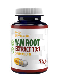 Hepatica Yam Root Extract 5,000mg Equivalent | 120 Vegan Capsules | High Strength 10:1 Extract (500mg) | 20% Diosgenin | 3rd Party Lab Tested Herbal Supplement