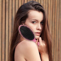 YNGMEIYER Ultimate Hair Extension Brush Boar Bristle Paddle Hairbrush Soft Cushion Hair Brush for Long Thick Curly Hair Reducing Hair Breakage and Frizz