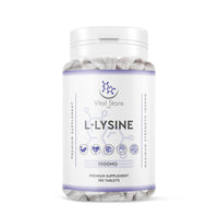 Generic L-LYSINE 1000MG - 180 Vegan Tablets - 6 Month Supply - High Strength Essential Amino Acid
