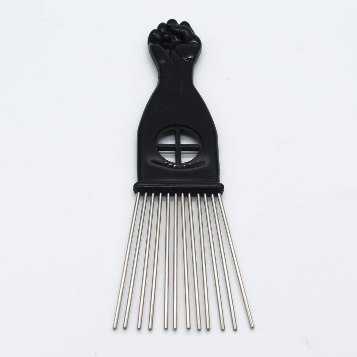 AIRERA Professional Afro Pick Hair Comb Metal Pick Comb Wide Tooth Hair Pick Comb Metal Hair Coloring Comb Wig Braid Comb Hairdressing Styling Tool for Curly Hair Style for Men Women (S)