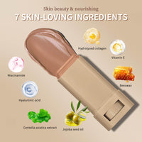 Generic Foundation Stick Beauty Balm Serum Boosted Skin Tint for Women - Skin Tint Moisturiser & Concealer for Face & Cheek - Foundation Balm Contour Stick for Dry Skin, Travel Size (#01)