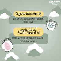 Kids Stuff Baby | Baby Oil 100ml | 100% Natural | Organic Lavender Oil | Suitable for Newborn Skin | Dermatologically & Paediatrician Approved | Kind to Sensitive Skin | Vegan | Cruelty-Free