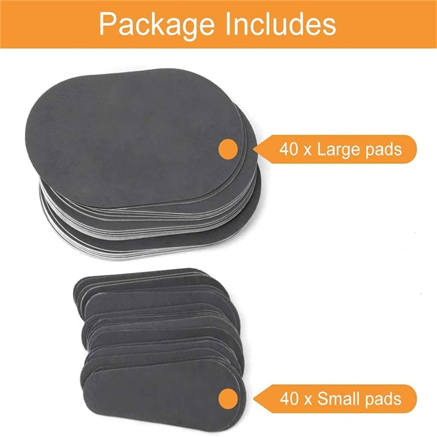 Tiuimk Set 80pcs Hair Removal Exfoliating Pads Smooth Legs Skin Arm Face Hair Remover Away