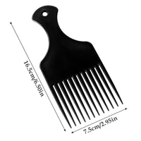 sularpek Sularpek 2 Pcs Afro Hair Comb, Black Plastic Afro Hair Comb Hair, Hair Pick Comb, Smooth & Sturdy Wide Tooth Plastic Afro Pick, for Detangling And Styling, Curly, Wavy, Frizzy And Afro Hair