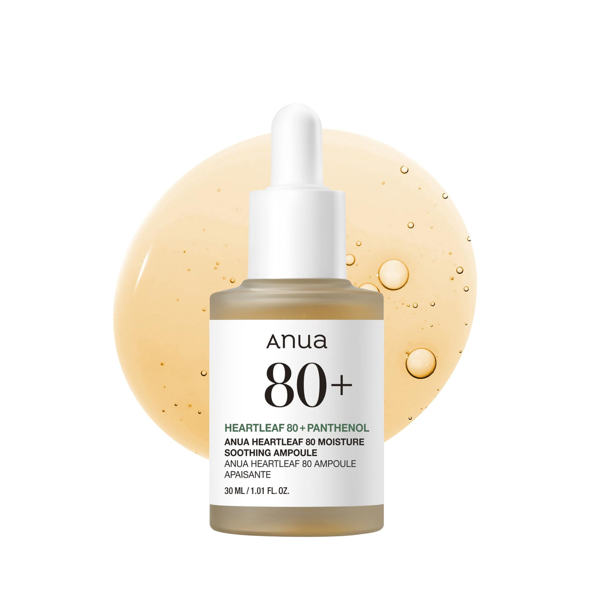 ANUA Anua Heartleaf 80 Soothing Ampoule, Facial Serum for Glass Skin, 30ml