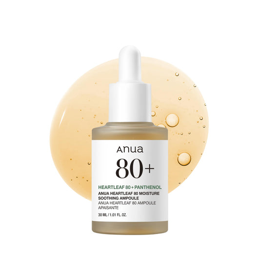 ANUA Anua Heartleaf 80 Soothing Ampoule, Facial Serum for Glass Skin, 30ml