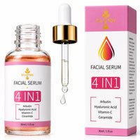RSAFSBY Arbutin Face Serum with Hyaluronic Acid, Vitamin C & Ceramide – Brightening & Hydrating Anti-Aging Serum for Dark Spots, Hyperpigmentation, Acne Scars & Uneven Skin Tone – 30ml