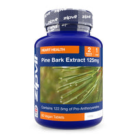 Zipvit Pine Bark Extract 125mg, High Strength Supplement, 95% Proanthocyanides, 60 Vegan Tablets, 2 Months Supply
