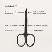 MYLEE Mylee Curved Edge Nail Scissors – Professional, Sleek, Matte Black