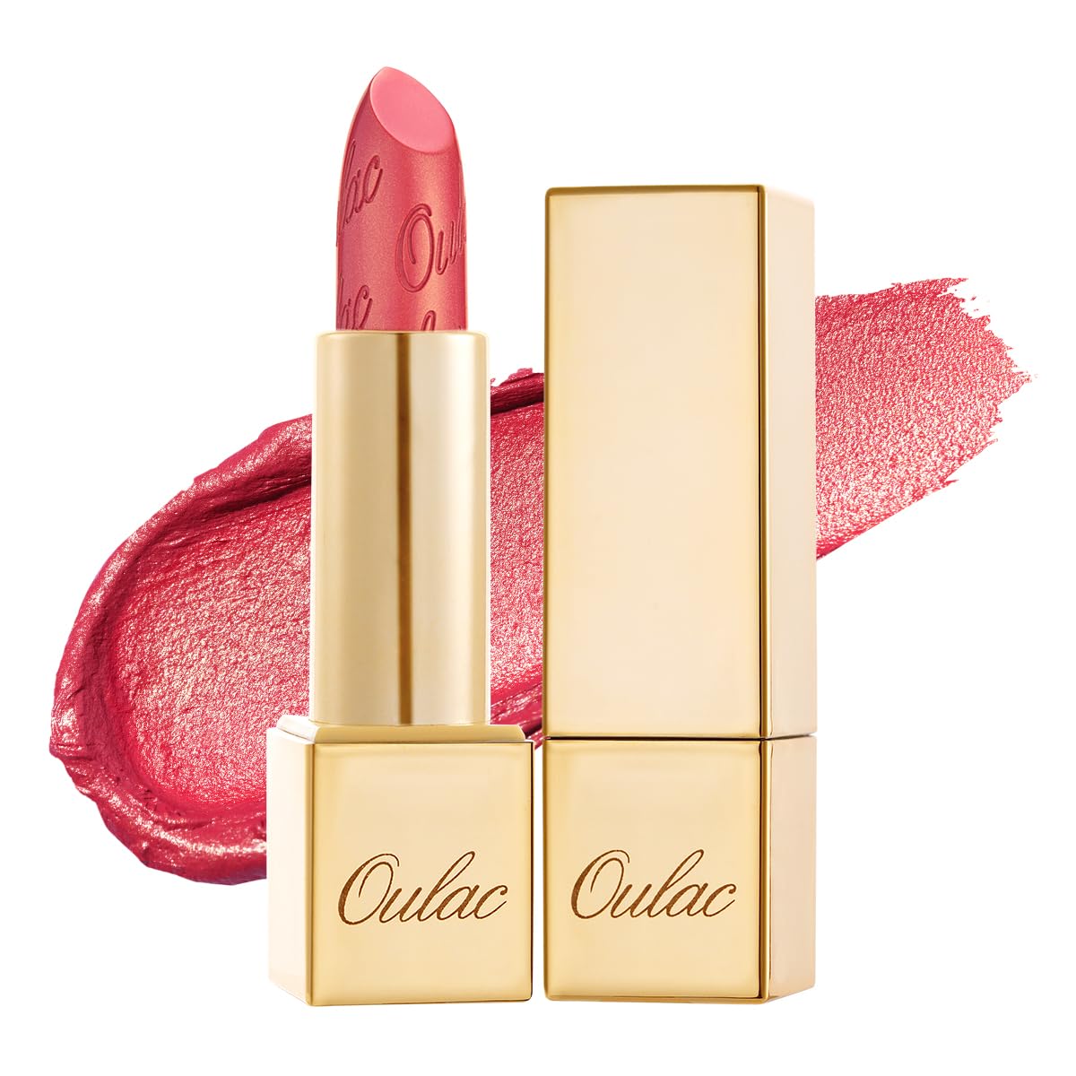 Oulac OULAC Metallic Shine Glitter Lipstick Set, Nude High Impact Lipcolor, Lightweight Soft and Ultra Hydrating, Long Lasting, Vegan 05+25