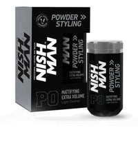 nishman NISHMAN Hair Powder P0 Extra Volume 20 gr (2 PACK) | Light Control | Natural Matte Look | Hair Styling Powder Men | Hair Texture Powder Wax | Texturising, Volumising Hair Powder Men