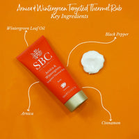 SBC Skincare Arnica & Wintergreen Targeted Thermal Rub 100ml - Warming Cream for Muscle Tension Relief