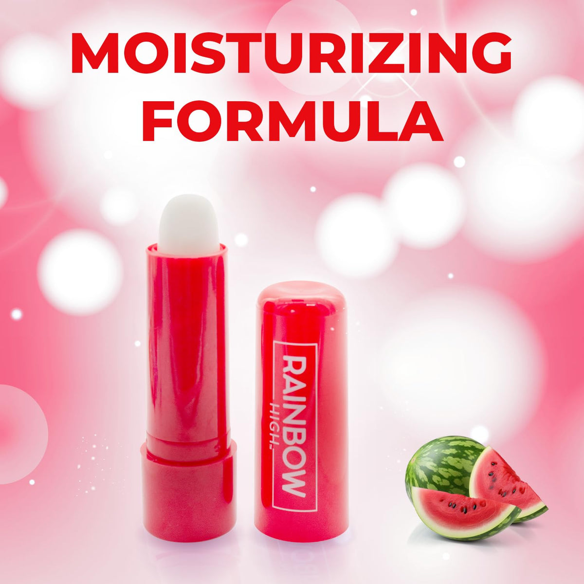 Uroda Rainbow High Kids Lip Balm - Nourishing and Moisturizing Lip Balm with Delicious Watermelon Flavour for Soft, Smooth Lips - Fun and Tasty Treat for Kids