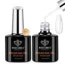 Modelones Builder Gel Set, 2 Pcs 10ml Clear Gel Builder for Nail, Nail Strengthener Builder Nail Extension Gel Builder Gel in a bottle, LED Nail Lamp Cured Hard Gel