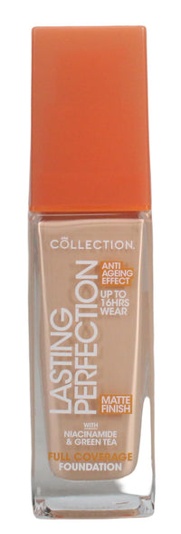 Collection Cosmetics Lasting Perfection Matte Foundation, Full Coverage, Anti-Ageing Effect, 6N Cashew Neutral 27ml