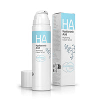 ELEMENTAL CARE Hyaluronic Acid Face Cream 50ml - Anti-Wrinkles and Moisturiser Face Care for Smoothed and Rejuvenated Skin - Face Cream for Women and Men with Rose Water - Day/Night Cream - Elemental Care