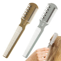 KAEGOUSY 2-in-1 Dual Side Hair Thinning Comb Razor Dual Side Hair Thinning Comb Hair Razor Comb Hair Cutter Comb for Hair Cutting and Styling