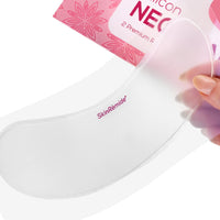 Skinremide 2 Silicon Neck Wrinkle Pads - Anti Wrinkle Premium Reusable Patches for Skin Lines Prevention - Wrinkle Smoothing Overnight Treatment for Neck