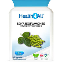 Health4All SOYA Isoflavones 40mg 60 Capsules (V) GMO Free, Non-Irradiated, Menopause Support Supplement