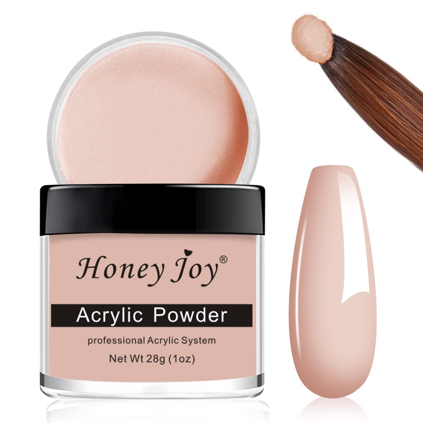 Honey Joy 28g/box Acrylic Powder Professional White Clear Black Nude Acrylic Nail French Manicure Powder for Nail Extension Acrylic Nail System,HJ-NAP016 (Nude)