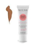 Sheida SHEIDA BB Creme, Tinted Day Cream with SPF 30+, 24h Moisture and Skin Optimiser for an Even Complexion, Enriched with Vitamin E & C. Multifunctional Care with Sun Protection (Dark, One Size)