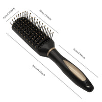 CODKU Vent Hair Brush, Detangling Vented Hair Brush for Men Women, 11 Row Hair Brush for Curly Hair, Vent Brush with Ball Tipped Bristles for Wet Dry Curly Straight Hair Blow Dry Brush,Black