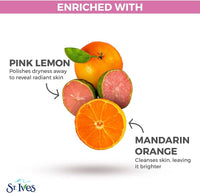 beauty mix St. Ives Radiant Skin Face Scrub for Dull Skin, Pink Lemon and Mandarin Orange, Dermatologist-Tested Face Wash Scrub with 100% Natural Exfoliants, 150 ml, Pack of 3 for Brighter, Smoother Skin