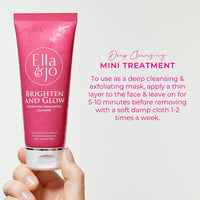 Ella & Jo Brighten & Glow Hydrating Exfoliating Cleanser - Gentle Daily Face Exfoliator with Pumpkin Enzyme, Vitamin A, E, and Omega 6 for a Brighter, Glowing, Hydrated, and Smoother Appearance