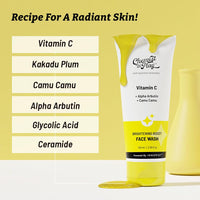 Chemist at Play Brightening Boost Face Wash with 30x Vitamin C | Cleans Oil & Dirt | Fades Dark Spots | Boosts Radiance | For All Skin Types | For Men & Women | Vegan | SLS & Paraben Free | 100 ml