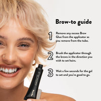 HD Brows HD BROWS Brow Glue Brow Setting Gels Extreme Hold Gel, Dark Brown/Black