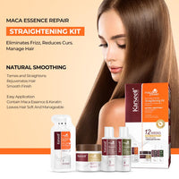 Karseell Maca Essence Keratin Hair Straightening Kit, 12 Weeks of Home Use Professional Straightening, Straighten and Smooth Hair, All Hair Types