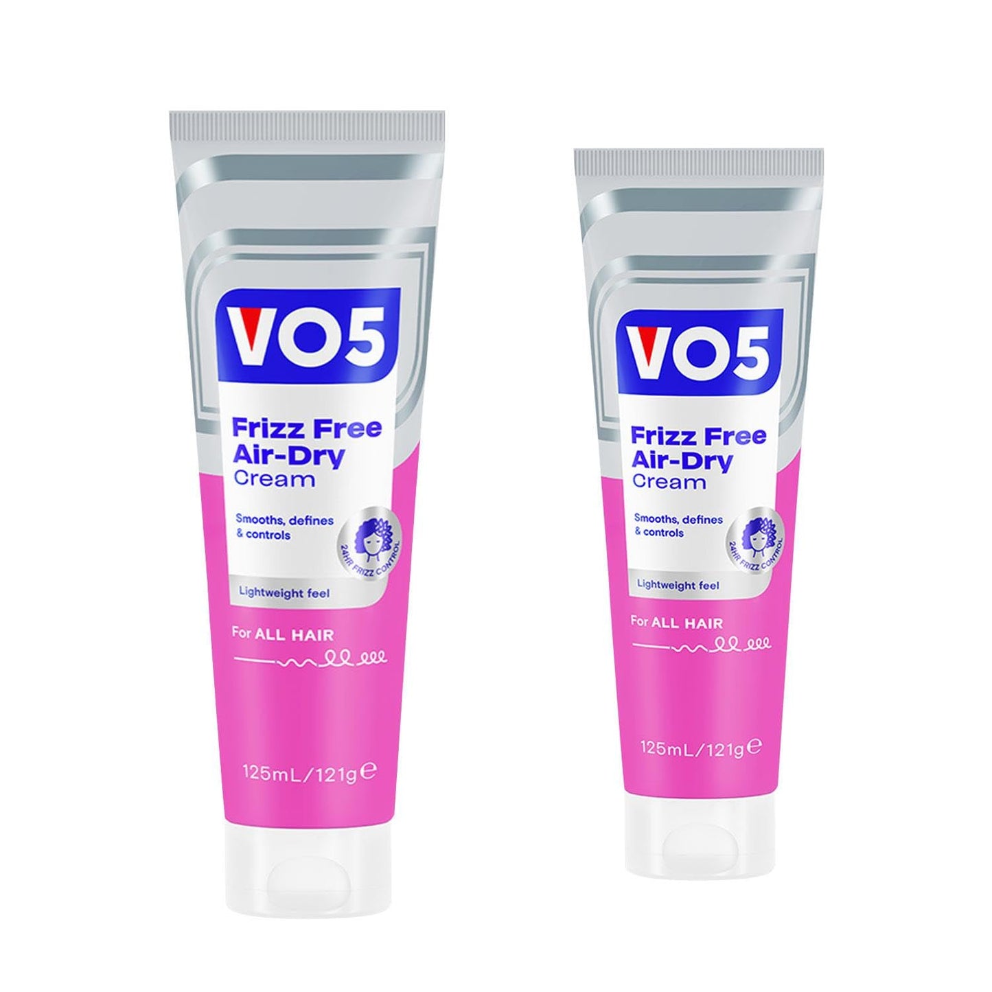 Candybay VO5 Frizz Free Air Dry Cream Controls Frizz, Revives and Tames. Pack of 2, 125ml each.