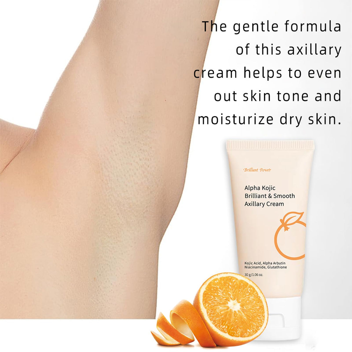 MrCuvaryas Kojic Acid Underarm Whitening Cream, Skin Lightening Cream,Korean Skin Care for Armpits, Knees, Inner Thighs, Bikini, Intimate Areas, Quickly Absorb & Reduce Odor,Smoothing