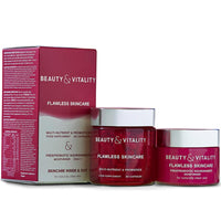 Beauty & Vitality Flawless Skincare Kit for Acne-Prone Skin - Probiotic Moisturiser (50ml) and Supplements (60 Caps) for Microbiome Balance