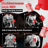 KauYard Creatine Monohydrate 5000mg Gummies - Sugar Free Muscle Support Supplement with Electrolytes & Vitamin D3 | Strawberry Flavour Chewable Creatine for Athletes & Fitness