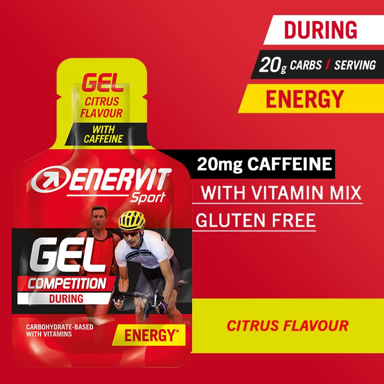 Enervit Sport Energy Gel (Citrus with Caffeine, 3 x 25ml)