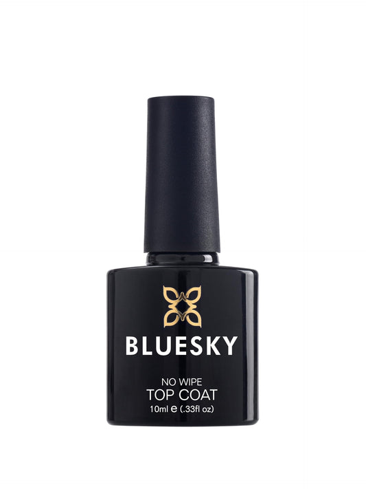 BLUESKY Bluesky No Wipe Top Coat 10ml, Clear Gel Finish for Nails