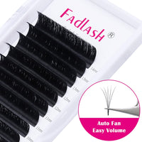 FADLASH Fadlash Easy Fan Lashes D Curl 0.07 8-14mm Mixed Length Russian Lashes Natural Look Self Fanning Eye Lashes Automatic Blooming Russian Eyelashes Extensions(0.07-D-814)