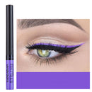 RenhuangFuxi Coloured Eyeliner, Matte Liquid Purple Eyeliner Long-Lasting Waterproof Liquid Eye Liner, Highly-Pigmented Colourful Eye Liner for Eye Makeup Tools, Black, White, Brown(Only Purple)