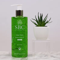 SBC Skincare Aloe Vera Moisturising Gel 300ml, Family Friendly Aloe Vera Aftersun Gel for Face and Body, Light Gel Moisturiser For Dry or Sensitive Skin