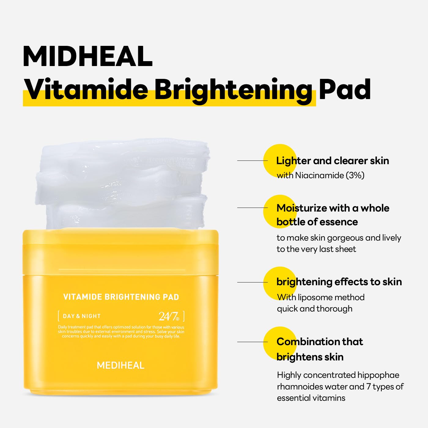 Mediheal Vitamide Brightening Pads (Pack of 100)