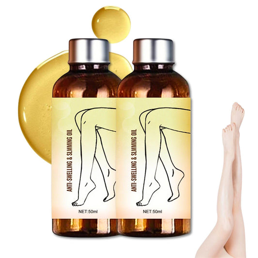 Cureluxe Swellclear Massage Oil for Legs - Lymphatic Drainage Oil with Natural Ingredients, Fast Absorb Body Moisturiser for Women & Men, Non Greasy Skin Care Holiday Essentials