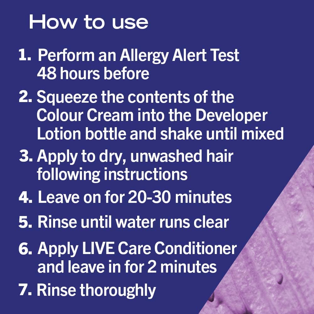 Schwarzkopf LIVE Intense Colour, Long Lasting Permanent Purple Hair Dye, With Built-In Vibrancy Serum, Up To 70% Grey Coverage, Mystic Violet 087