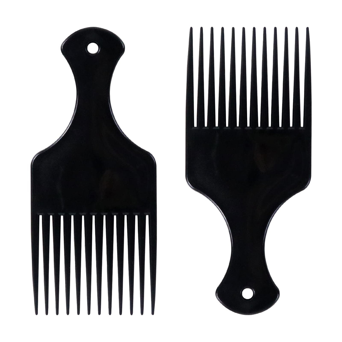 sularpek Sularpek 2 Pcs Afro Hair Comb, Black Plastic Afro Hair Comb Hair, Hair Pick Comb, Smooth & Sturdy Wide Tooth Plastic Afro Pick, for Detangling And Styling, Curly, Wavy, Frizzy And Afro Hair