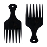 sularpek Sularpek 2 Pcs Afro Hair Comb, Black Plastic Afro Hair Comb Hair, Hair Pick Comb, Smooth & Sturdy Wide Tooth Plastic Afro Pick, for Detangling And Styling, Curly, Wavy, Frizzy And Afro Hair