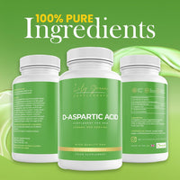 Lily Green Supplements Lily Green D Aspartic Acid Capsules | 2000mg Per Serving High Strength Pure DAA | Supplement for Men | No Artificial Fillers | 90 Vegan Capsules | Made in UK